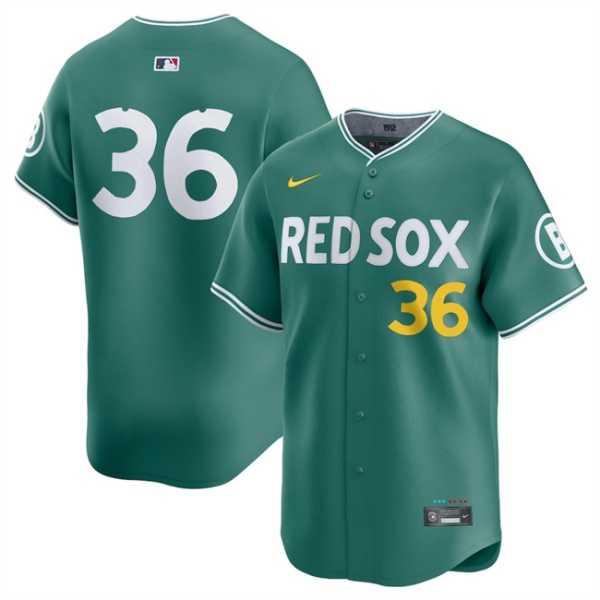Men%27s Boston Red Sox #36 Triston Casas Green 2025 City Connect Limited Stitched Jersey Dzhi->boston red sox->MLB Jersey